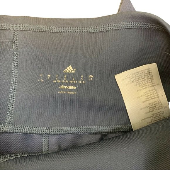 Adidas Climate Capri Leggings Purple And Black Striped Accent Womens Size Small - Picture 5 of 12